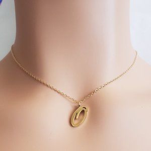 Initial O Gold Necklace